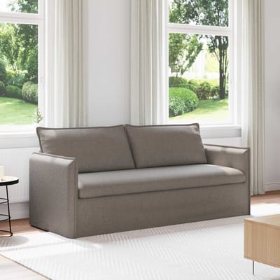 vidaXL - Bank - Taupe - 196 - x - 82 - x - 85 - cm - Stof