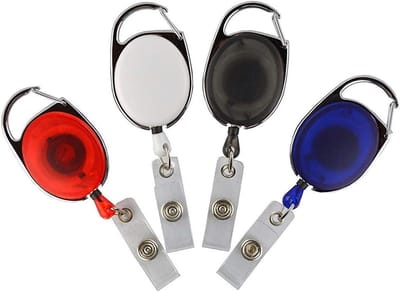 Skipashouder - Kaarthouder Yoyo - Veilig Bewaren - Met Stalen Klem - 56x38mm - Zwart Transparant