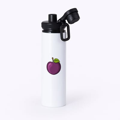 Hacebo® - pruim waterfles met draaidop zwart - Fruitschaal - fruit liefhebbers - steenvrucht - gezond eten - water fles - 850ML
