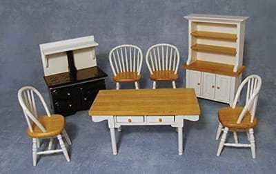 Keuken Set - Miniatuur Keuken - Poppenhuis Inrichten - 1/12 Schaal - N.v.t. - Wit