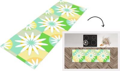 Keukenloper - Loper keuken - Bloemen - Zomer - Patronen - 150x50 cm - Keukenloper vinyl