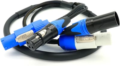 Hybride Stroomkabel - AC Kabel - Podium Verlichting - Geïsoleerd Koper - 5 Meter - Zwart