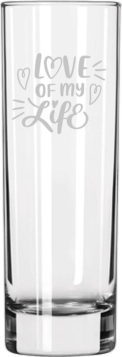Gegraveerde longdrinkglas 22cl Love of my life