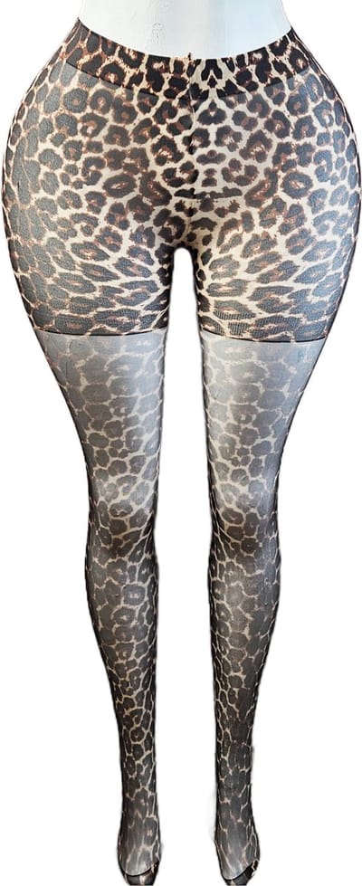 BamBella ® - Panty - onesize - maillot pantys Dames - Onesize - bruin panterprint dierenprint