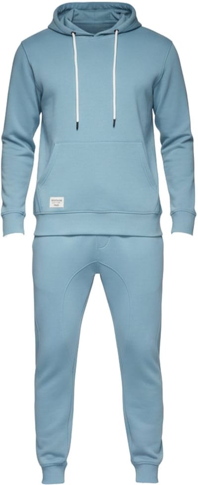 OMBRE Set - Katoen - Lange Mouw - Effen Denimblauw M