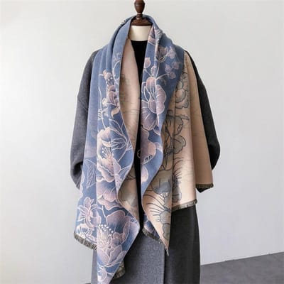 Luxe Pashmina Sjaal Wikkel Sjaal Voor Vrouwen Design Winter Warm Kasjmier Sjaals Bandana Vrouwelijk Dikke Deken Zacht Bufanda gray