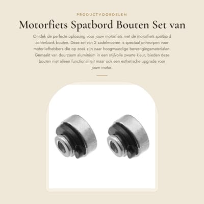 Dailygoods- Spatbord Bevestigingsset 2 Stuks - Zadelmoeren 6mm - C-clips - Aluminium - Compatibel met Harley Davidson - Bevestigingsmateriaal