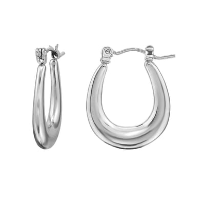 Zilver kleurige stainless steel 22MM oorringen | dames oorbellen | chirurgisch staal | hypoallergeen | Zilverana | RVS