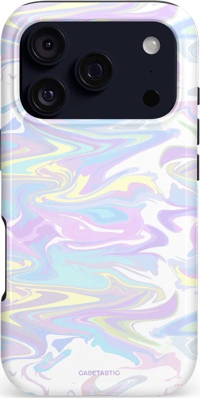 Casetastic hoesje geschikt voor Apple iPhone 17 Pro - MagSafe - Dubbellaagse bescherming - IJsdans van kleur - Fashion Case - Wit Lichtgrijs Crème