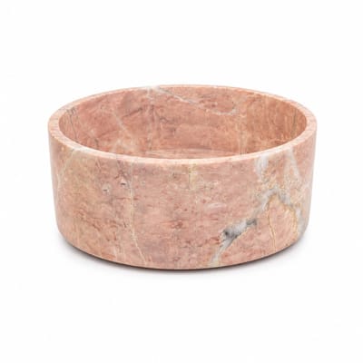 Marmoree - Marmer - Schaal - Rond - Rose - 25cm