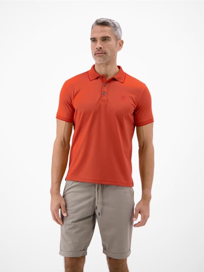LERROS Effen poloshirt van piqué , Maat: S , Kleur: VIVID RED , 52% katoen, 48% polyester
