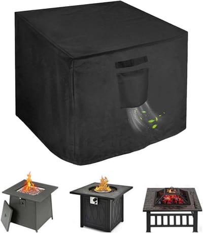 Vuurkorf Hoes - Beschermhoes Buiten - Terras Beschermen - Waterdicht Oxford Materiaal - 82 x 82 x 61 cm - Zwart