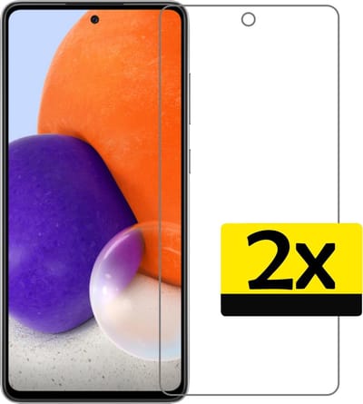Screenprotector - Geschikt voor Samsung Galaxy A72 - 2 Stuks - Extra Sterk - Beschermglas - Gehard Glas - Tempered Glass - Screen Protector