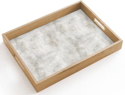 Dienblad hout 40x30 cm - Schootdienblad - Grijs - Beton - Verweerd - Borrelplank rechthoek - Plateau dienbladen