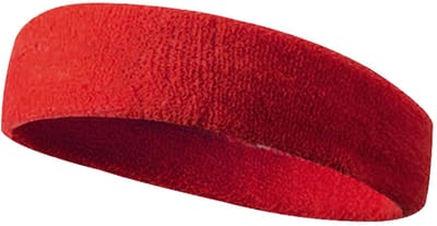 Zweetbandje - Hoofdband - Sweatband - Sportband - Fitness band - Badstof - Rood - Jonyx
