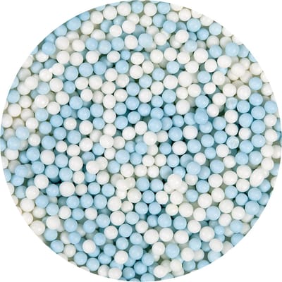 BrandNewCake® Zachte Parels Blauw/Wit 500gr - Sprinkles - Strooisel - Taartdecoratie