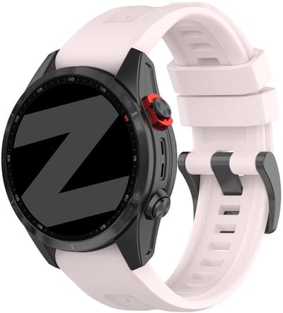 Bandz siliconen bandje geschikt voor Garmin Fenix 9 (43mm) / 9 Pro (43mm) 8 - 43mm / Fenix 7s (Pro - Solar - Sapphire Solar) / Fenix 6s (Pro - Sapphire) / Fenix 5s (Plus - Sapphire) / Epix Pro (Gen 2) 42mm / Instinct 2s - E - Lichtroze