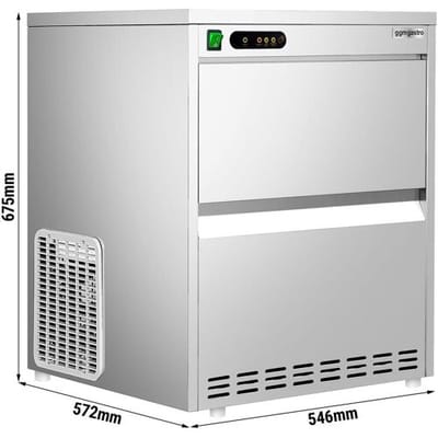 GGM Gastro Eiswürfelbereiter - Hohlzylinder - 52 kg/24 h Zilver