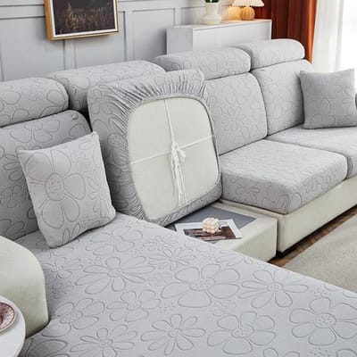 Jacquard Bankhoes Voor Woonkamer Kationische Snijwerk Bankhoezen Elastische Hoekbank Zitkussenhoes Meubelbeschermer Backrest Cover