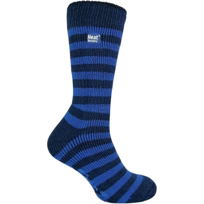 Heat Holders - Thermische pantoffelsokken voor heren - Blauwe / Marine -streep