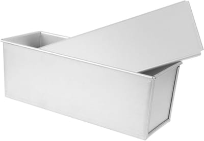 Broodvorm Met Deksel - Toastvorm Bakblik - Thuis Brood Bakken - Antiaanbaklaag - 835 Gram - Zilver