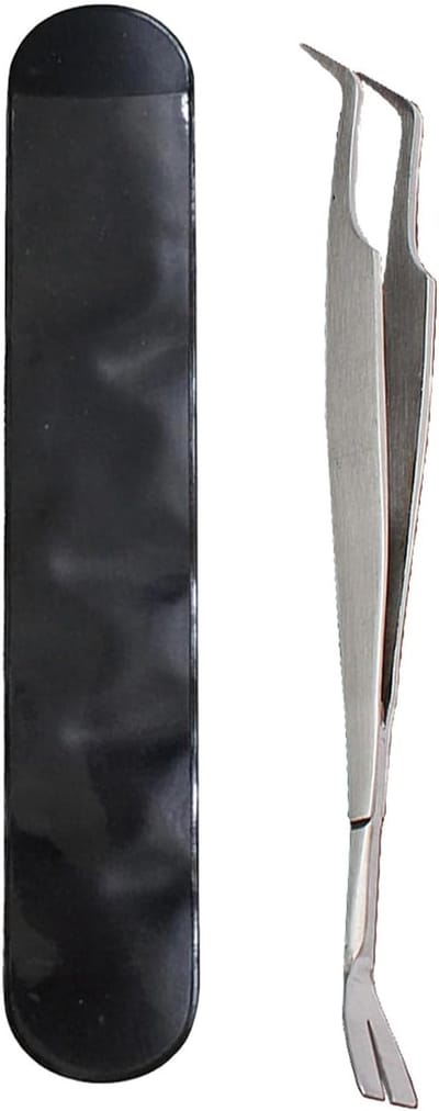 Tekenverwijderaar, professionele tekenverwijderaar, roestvrijstalen pincet, roestvrijstalen tekenverwijderaar, set met opbergkoffer, geschikt voor mensen, honden en katten (1 set)
