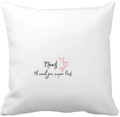 Akyol - neef ik vind jou super lief Kussen hoes - Neef - de liefste neef - verjaardag - cadeautje voor neef - neef artikelen - kado - geschenk - 40 bij 40 cm