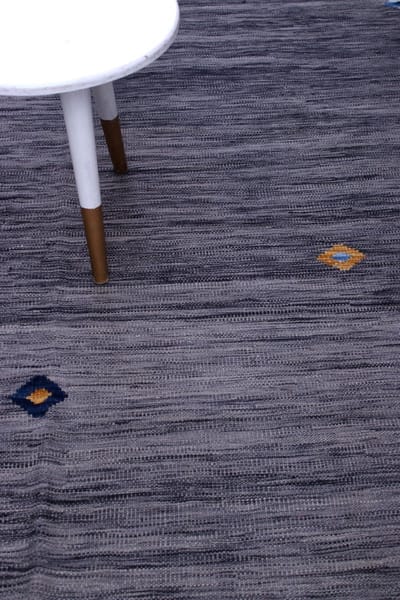 Grijs Tapijt Laagpolig Handgeweven Wollen Vloerkleed - Koho Afghan Modern Kelim 246x170 - 246x170cm- Modern - Woonkamer - Salon - Slaapkamer - Eetkamer