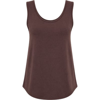 Casual U-Hals Katoenmengsel Tanktop