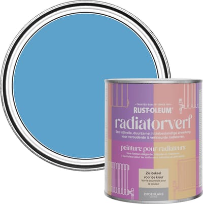 Rust-Oleum Blauw Radiatorverf Zijdeglans - Ceruleumblauw 750ml