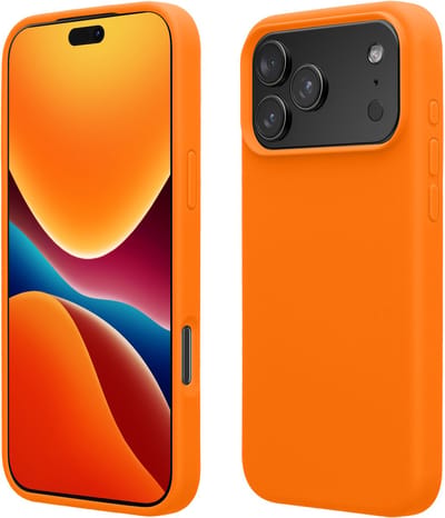 kwmobile telefoonhoesje geschikt voor Apple iPhone 17 Pro Max - Hoesje met siliconen coating - Smartphone case in fruitig oranje