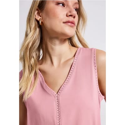 Jersey top met gehaakte details