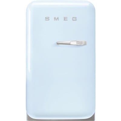 SMEG Koelkast Retro Vrijstaande ijskast Koelkast, Jaren 50, Enkeldeurs, Vrijstaand , Positie scharnier: Links, Pastelblauw