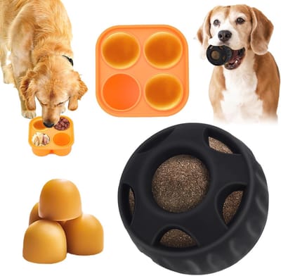Interactieve Hondenspeelgoed Bal - Slipbal voor Honden en Pups, Hervulbare Traktatie voor Mentaal Stimulatie