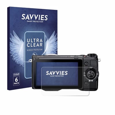 Savvies - Screenprotector voor Sony Alpha NEX-5R - Folie Beschermfolie transparant 6 Stuks