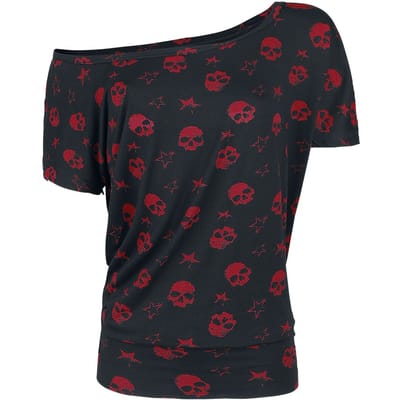 Full Volume by EMP T-shirt - Can You Read My Mind - S tot 5XL - voor Vrouwen - zwart-rood