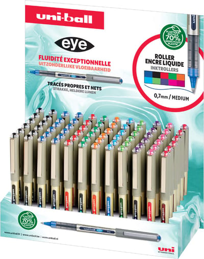 uni-ball eye fine rollerpen UB157E, display van 120 stuks
