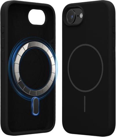 kwmobile Telefoonhoesje voor Apple iPhone 17e / iPhone 16e - Hoes met siliconen randen en magnetische achterkant compatibel met MagSafe, in zwart