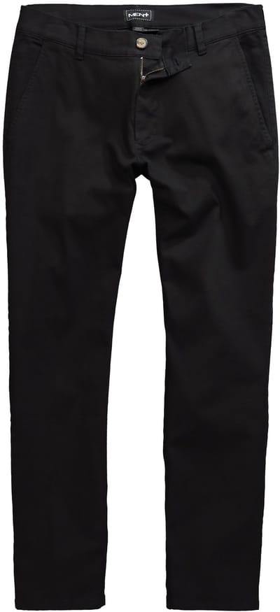 Men Plus - Heren - Chino straight fit - Zwart - Maat 70