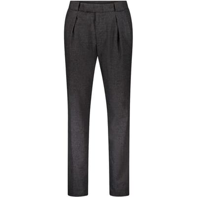 Gardeur Broek Livio Wool Flanel Comfort Stretch Donker Grijs / male