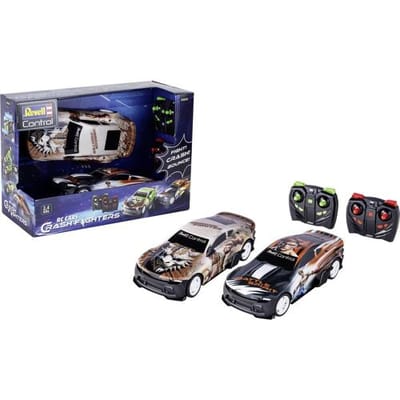 Revell RC voertuig - 24593 RC Auto Set - Crash Fighters - 2 Auto#039 - 2,4GHz RC Model Kant en Klaar - 1:18