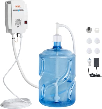 VEVOR Flessenwaterpompsysteem, 5 Gallons Dispensersysteem, Automatische Elektrische Waterdispenser, Waterkanpomp met Enkele Inlaat, Compatibel met Koffie-/Theezetapparaten En Koelkasten