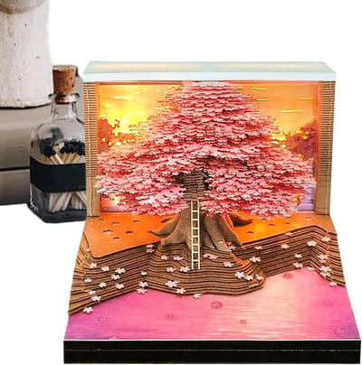 3D Kalender - Papieren Notitieblok - Evenementen Planning - Decoratief Ontwerp - 8.5 x 8.5 x 6.2 cm - Meerdere Kleuren