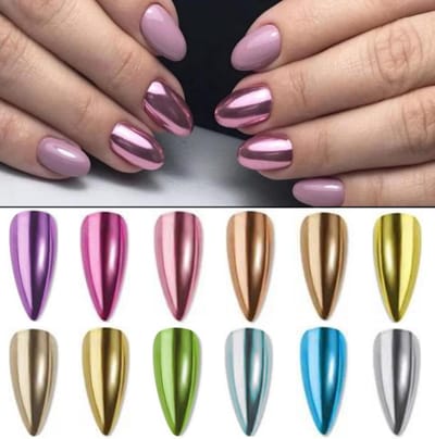 Goodbitz® - Chroom poeder voor nagels - 18-delig - Chroom nagels - Chroompoeder - Chroompoeder nagels - Chroom poeder nagels - Metallic poeder - Chroom powder - Chrome nail - Metallic powder - Chroompoeder voor nagels - Chroom nagellak poeder