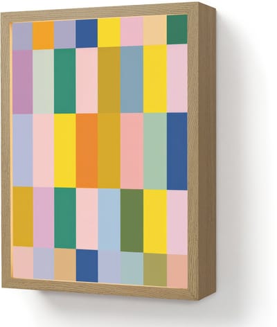 Wandlamp 30x40 cm - Oplaadbaar - Stroken - Blauw - Patroon - Abstract - Wandlampen binnen woonkamer - Slaapkamer lamp - Decoratieve nachtlamp - Vloerlamp draadloos