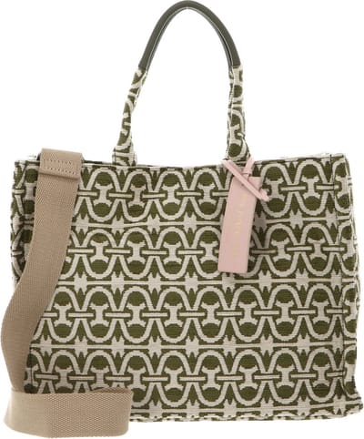 COCCINELLE Schoudertas Never Without Bag Winter Monogram Jacquard Shoulder Bag Multi Laurel Green / Laurel Veelkleurig