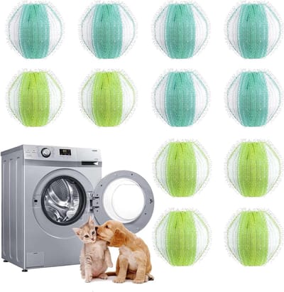12 Stuks Herbruikbare Lintballen voor Wasmachine - Haarvangers en Dierenharen Verwijderaars voor Katten en Honden