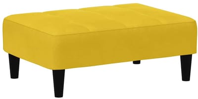 vidaXL - Voetenbank - 77x55x31 - cm - fluweel - geel