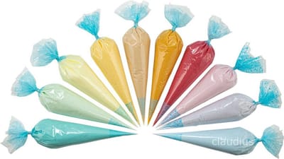Scrubzout Rainbow - 500 gram in puntzak blauw - 10 stuks - zen moment, eucalyptus, opium, lavendel, rozen, hamam, vanille, amandel, appel-kaneel en fruity melon - Hydraterende Lichaamsscrub