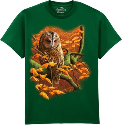 Bosuil Uilen Autumn Tawny Owl The Coloured House T-shirt M